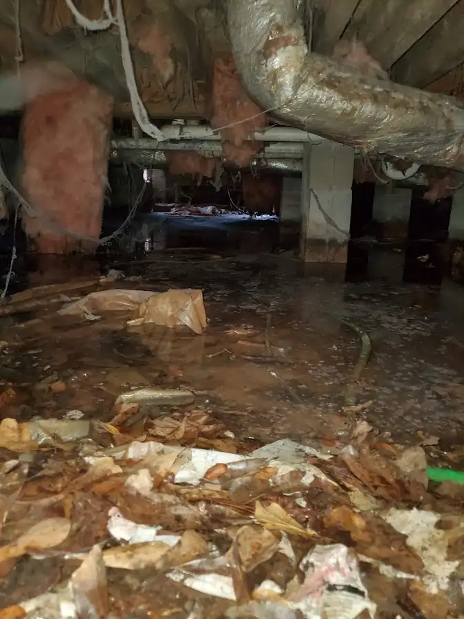 Crawl space flood assessment for Commercial Water Damage Restoration in Redlands